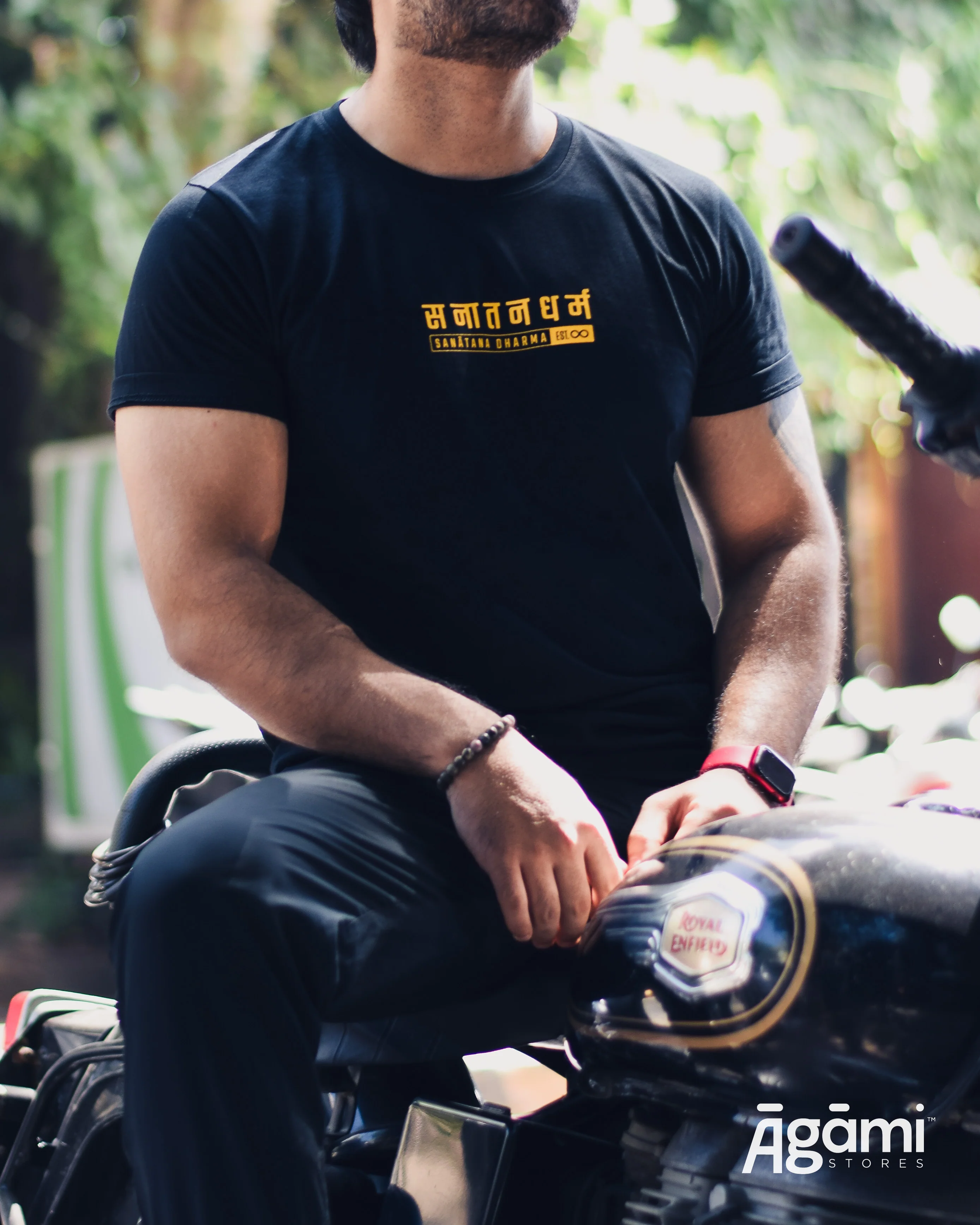 Classic Sanātana Dharma Tshirt - Black - Image 3