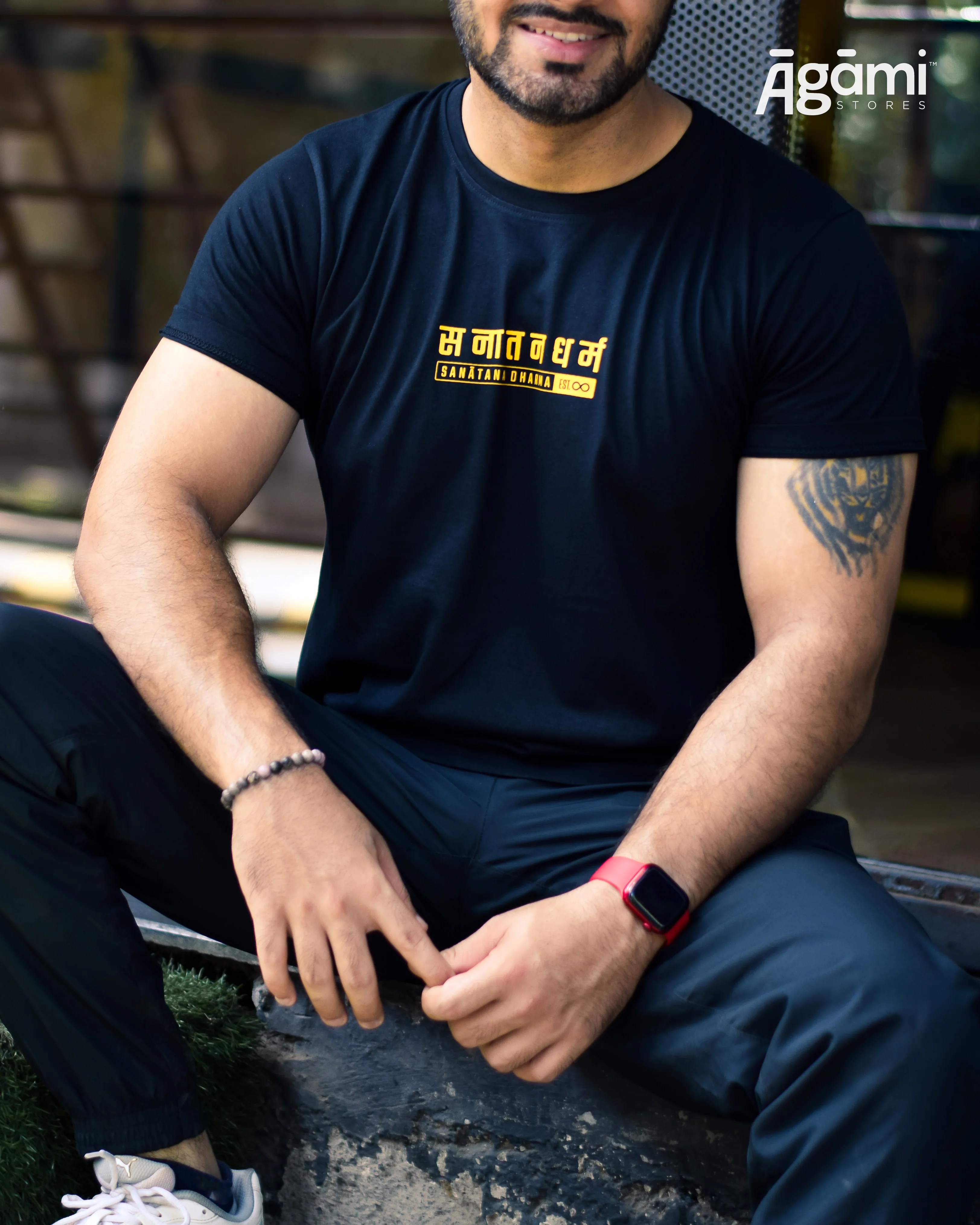 Classic Sanātana Dharma Tshirt - Black - Image 5