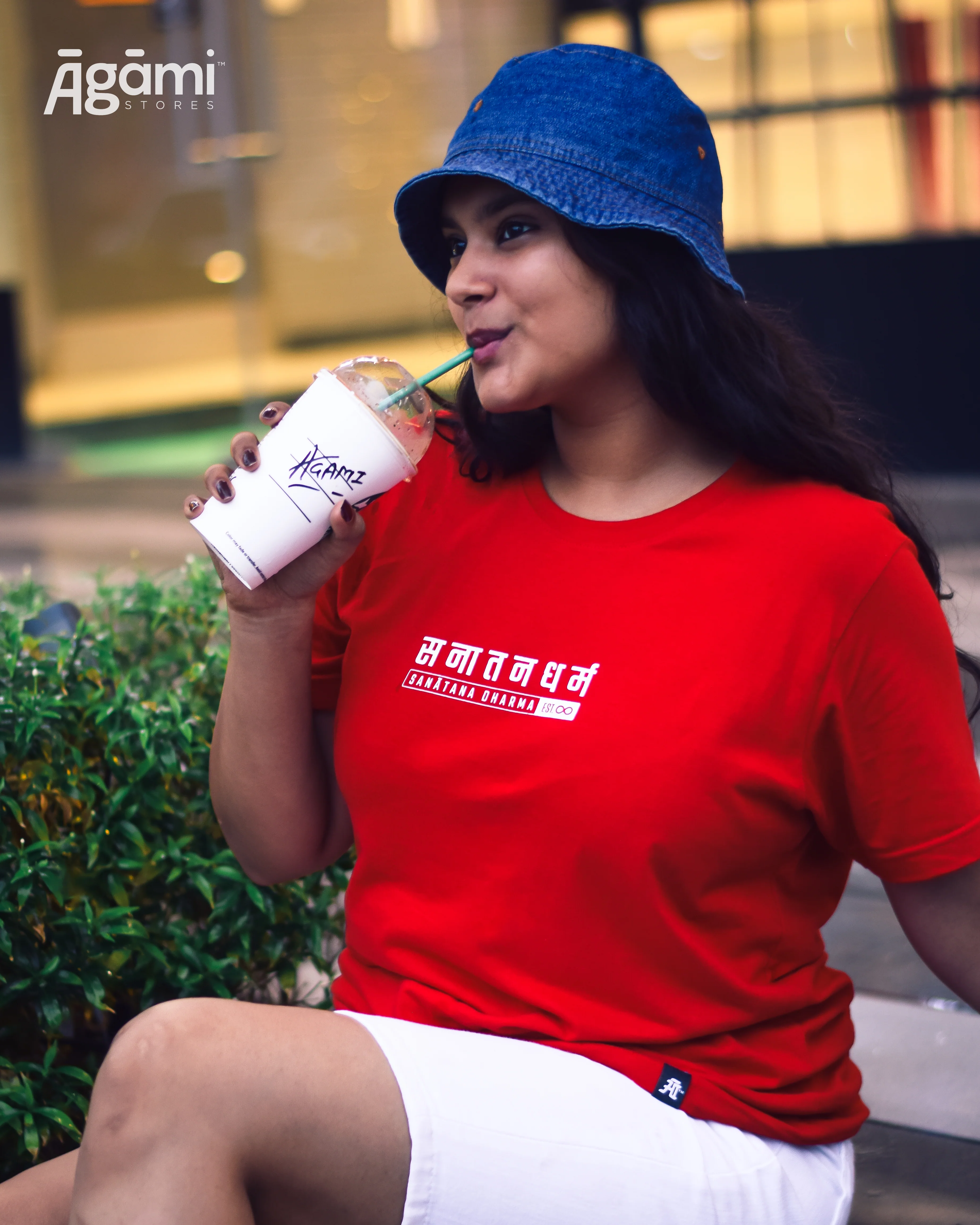 Classic Sanātana Dharma Tshirt - Red - Image 3