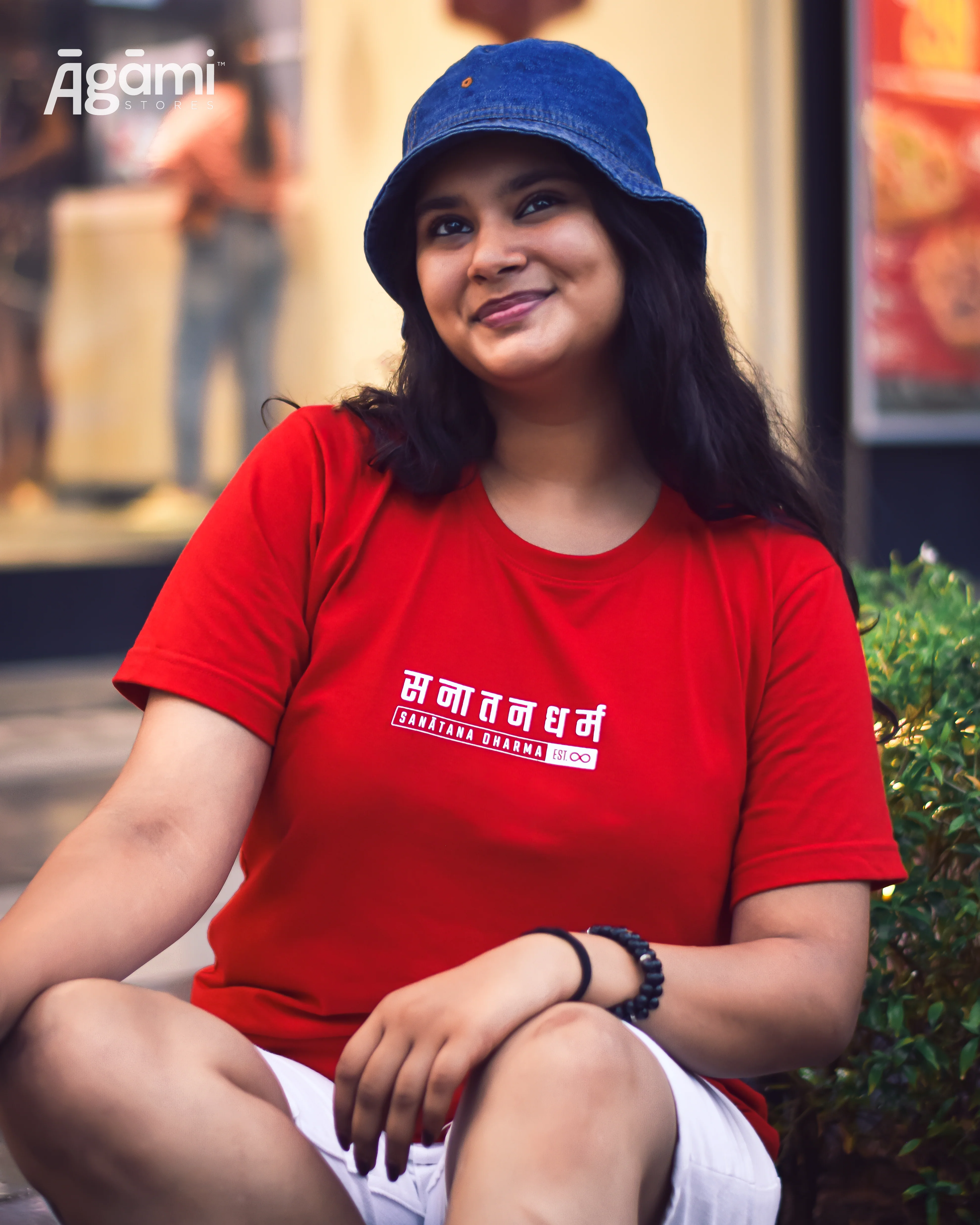 Classic Sanātana Dharma Tshirt - Red - Image 4