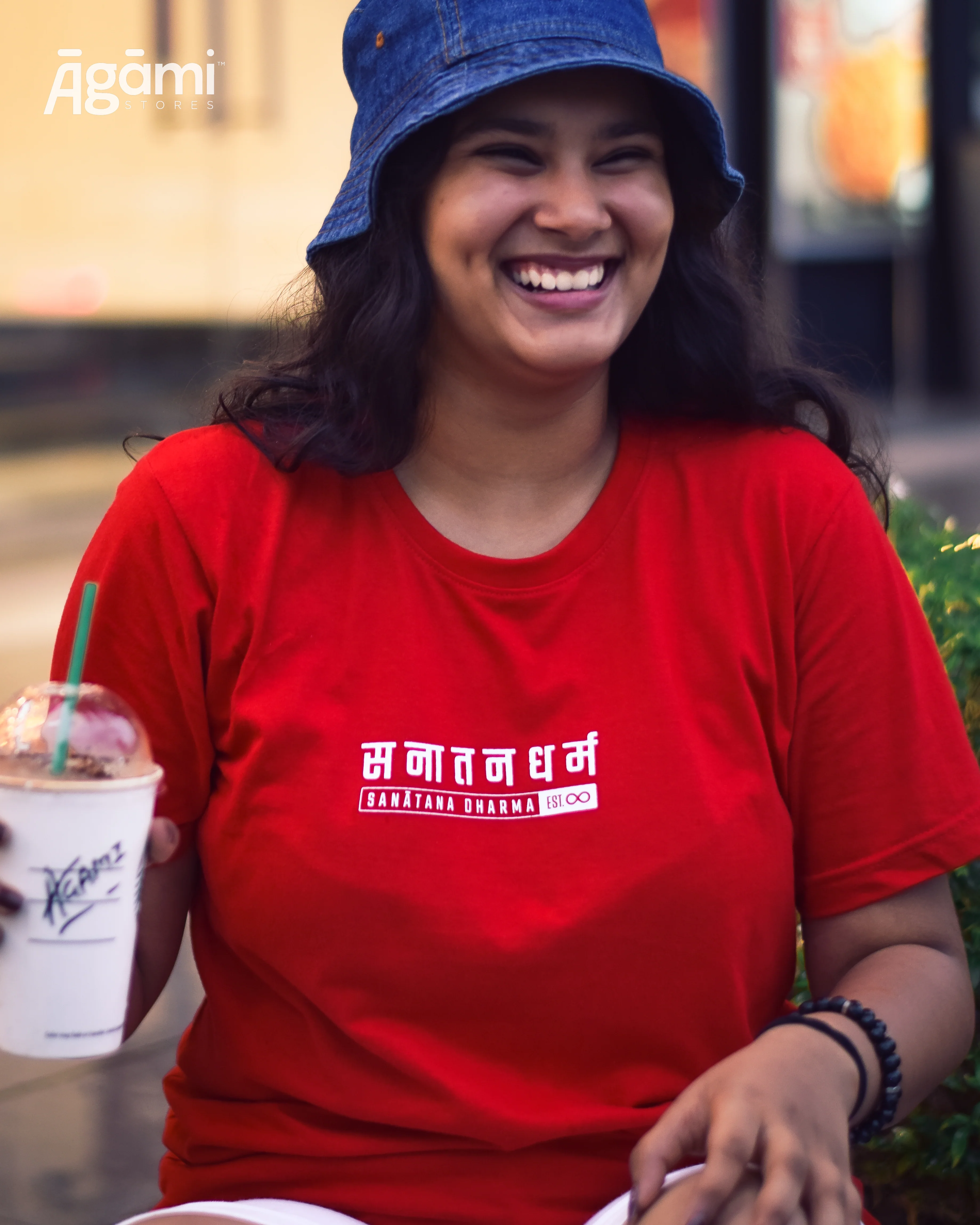 Classic Sanātana Dharma Tshirt - Red - Image 5
