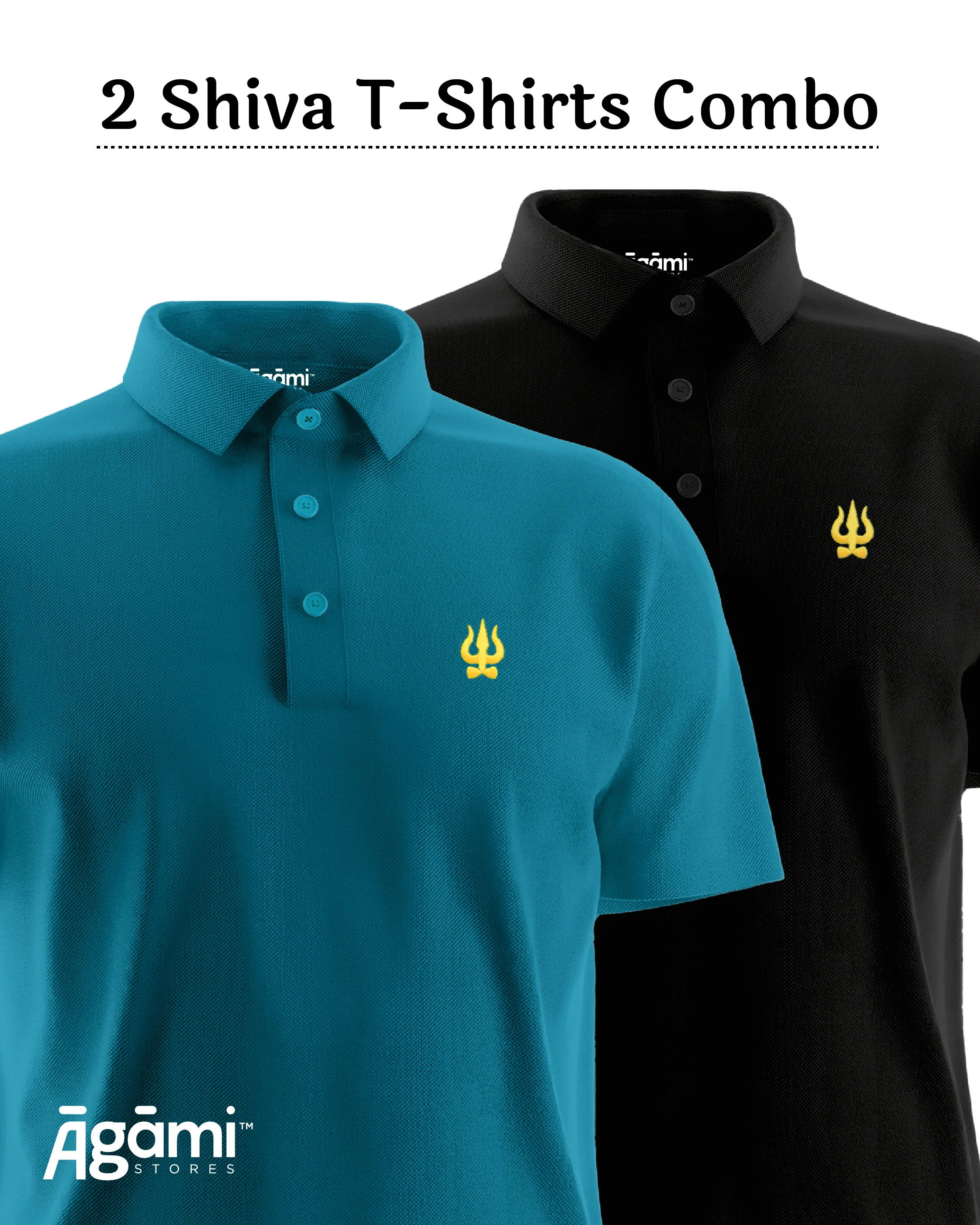 Combo Pack of 2 Polo Shiva Tshirts