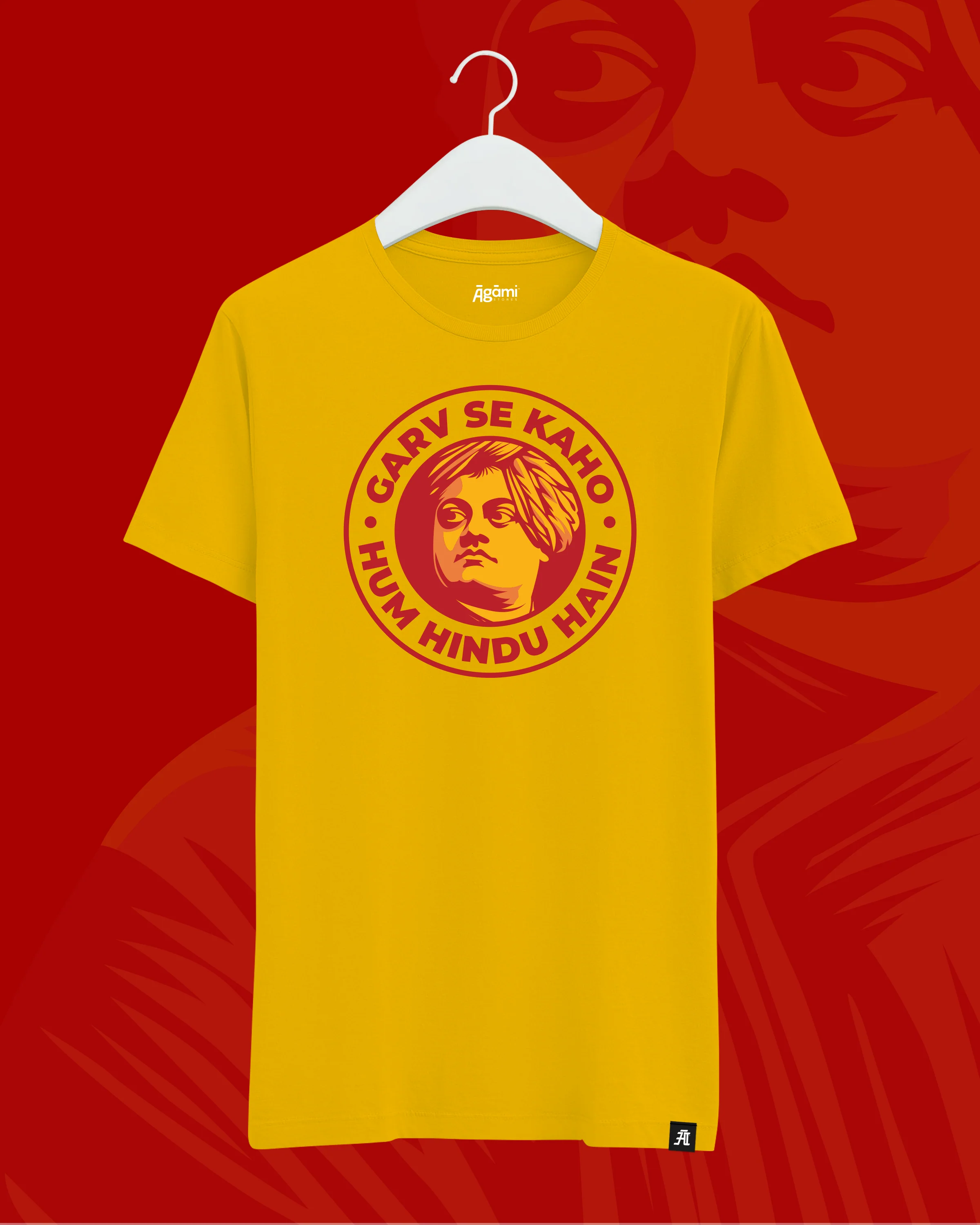 Garv Se Kaho Hum Hindu Hai Tshirt - Yellow