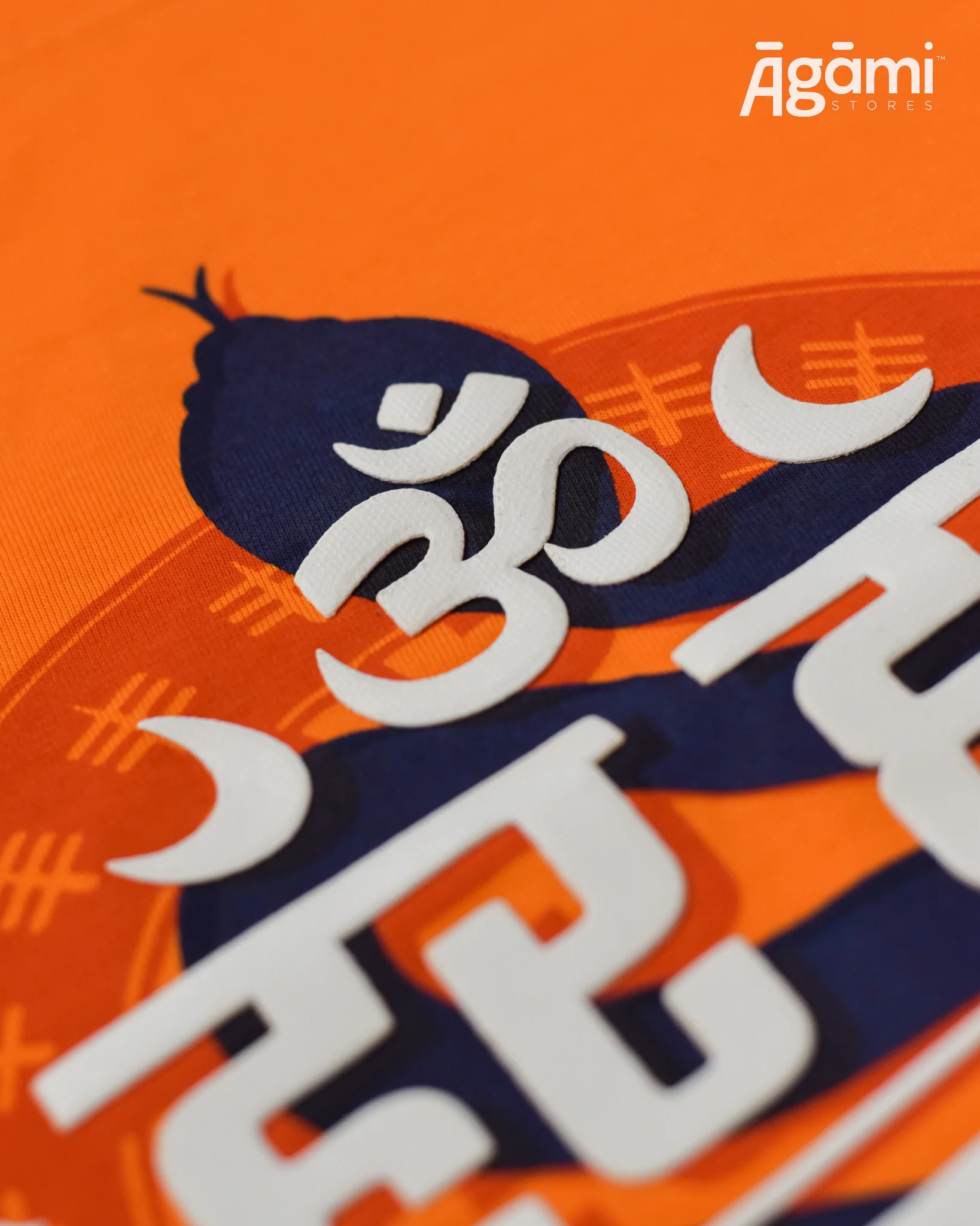 Har Har Mahadev Full Sleeves Tshirt - Orange - Image 5