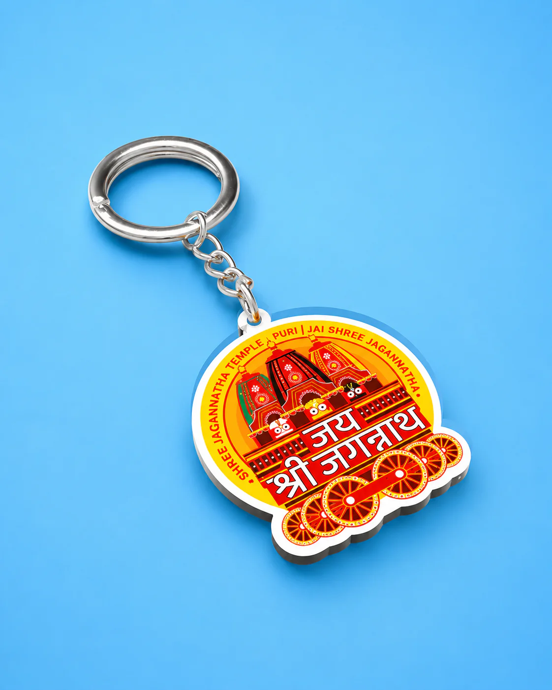 Jai Shree Jagannath Rath Yatra | Acrylic Keychain - Image 2