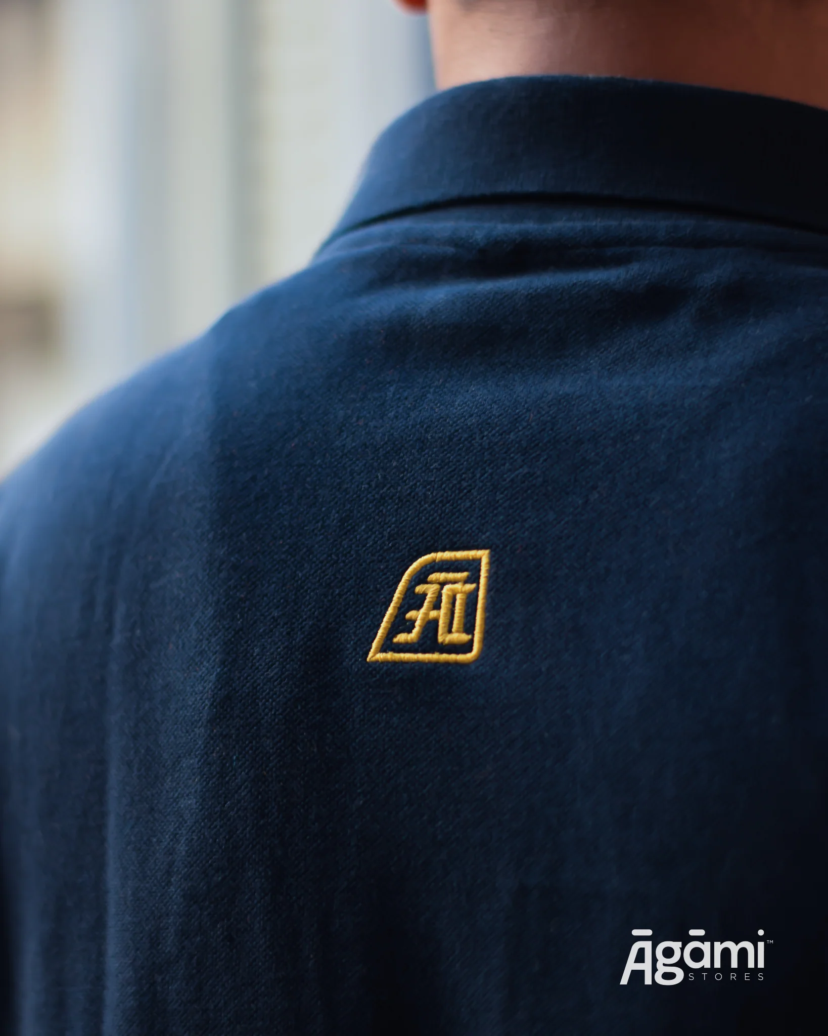 Mahakal Tilak Polo Neck T-shirt - Navy Blue - Image 6