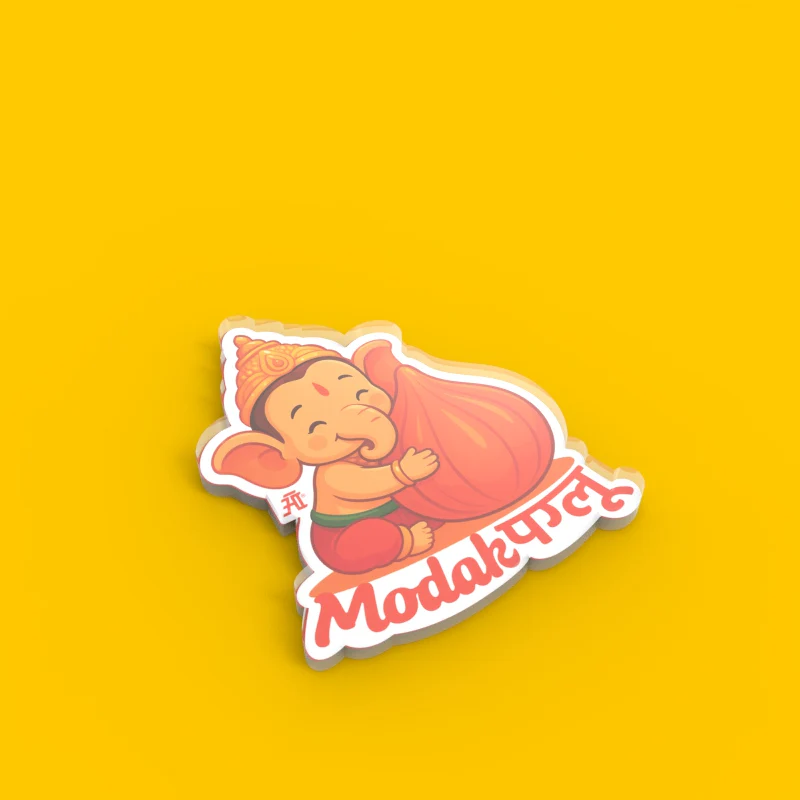 Modak Paglu - Acrylic Fridge Magnet