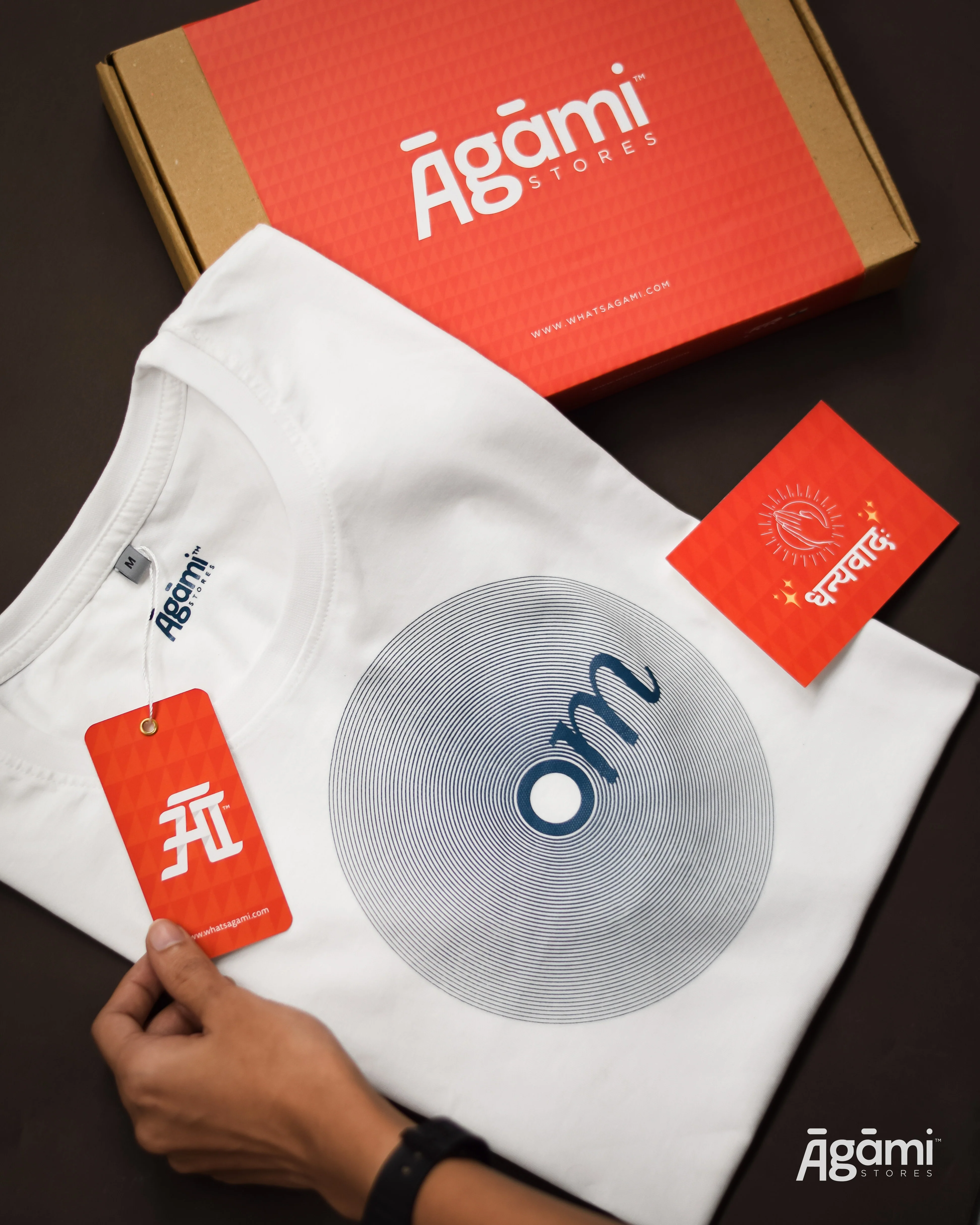 Om Vibes Tshirt - White - Image 9