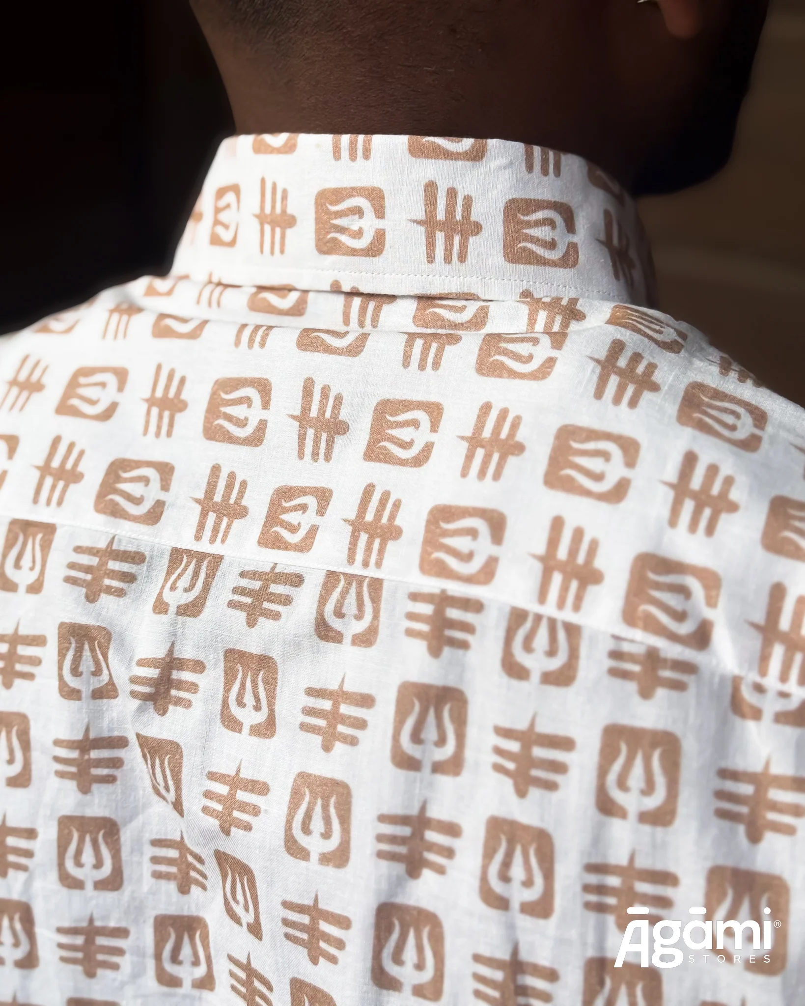 Printed Shiva Shirt - Full Sleeves Shirt | White - Image 5