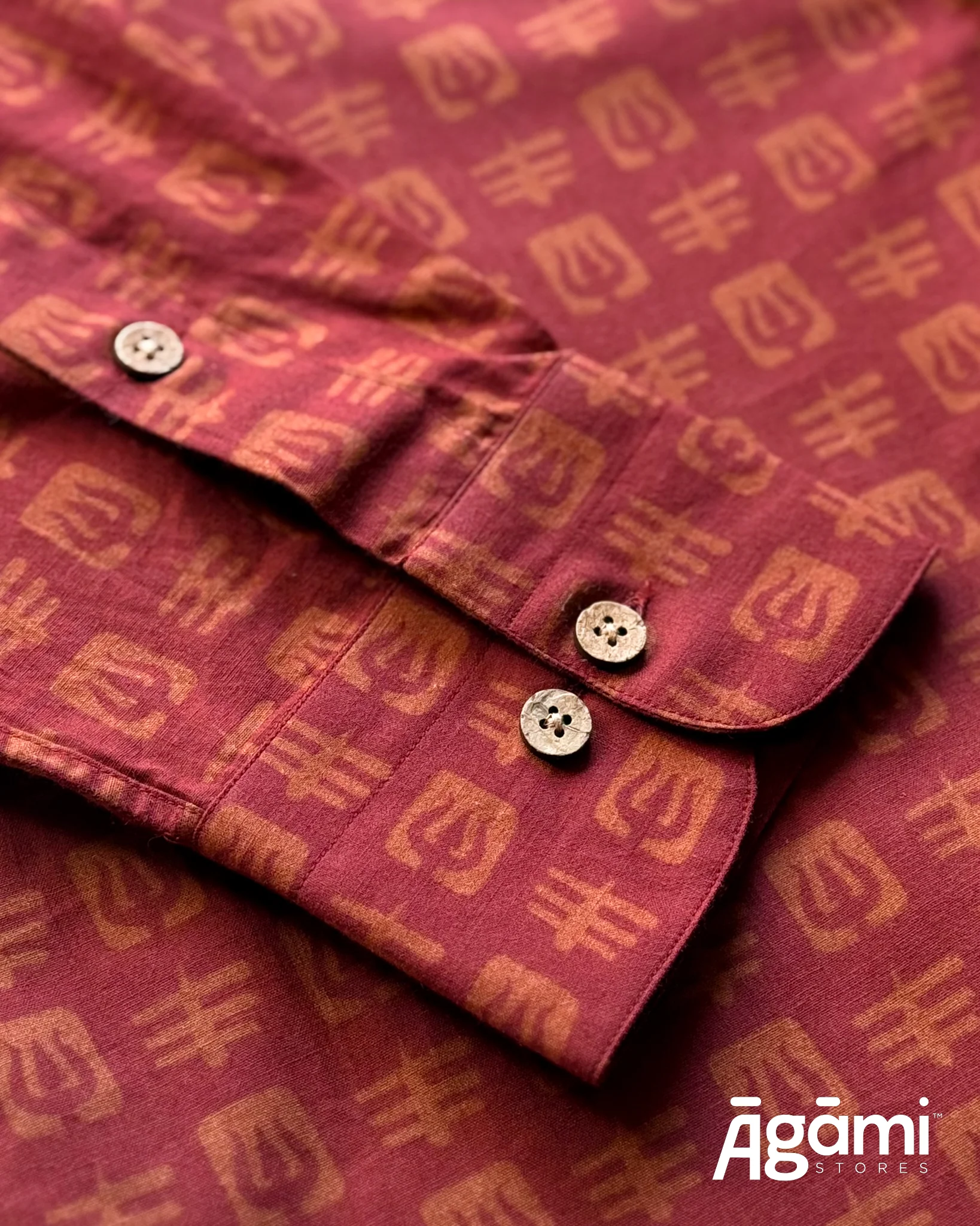 Printed Shiva Shirt - Full Sleeves Shirt | Maroon - Image 7