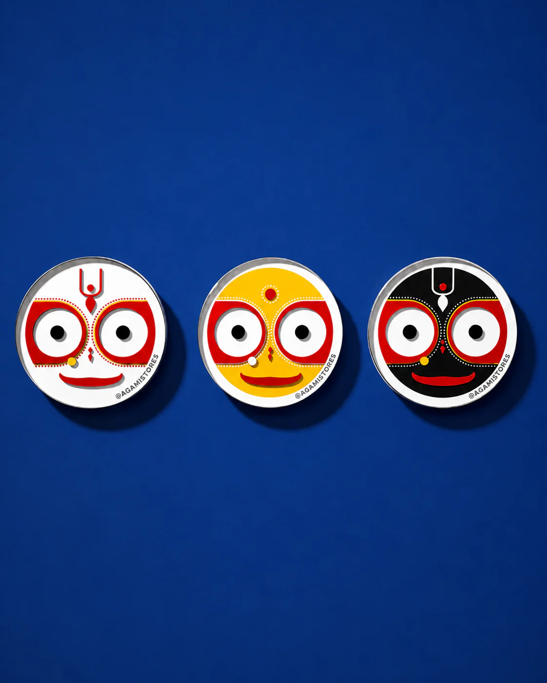 Shree Jagannath, Balabhadra & Subhadra | Acrylic Fridge Magnet Set - Image 2