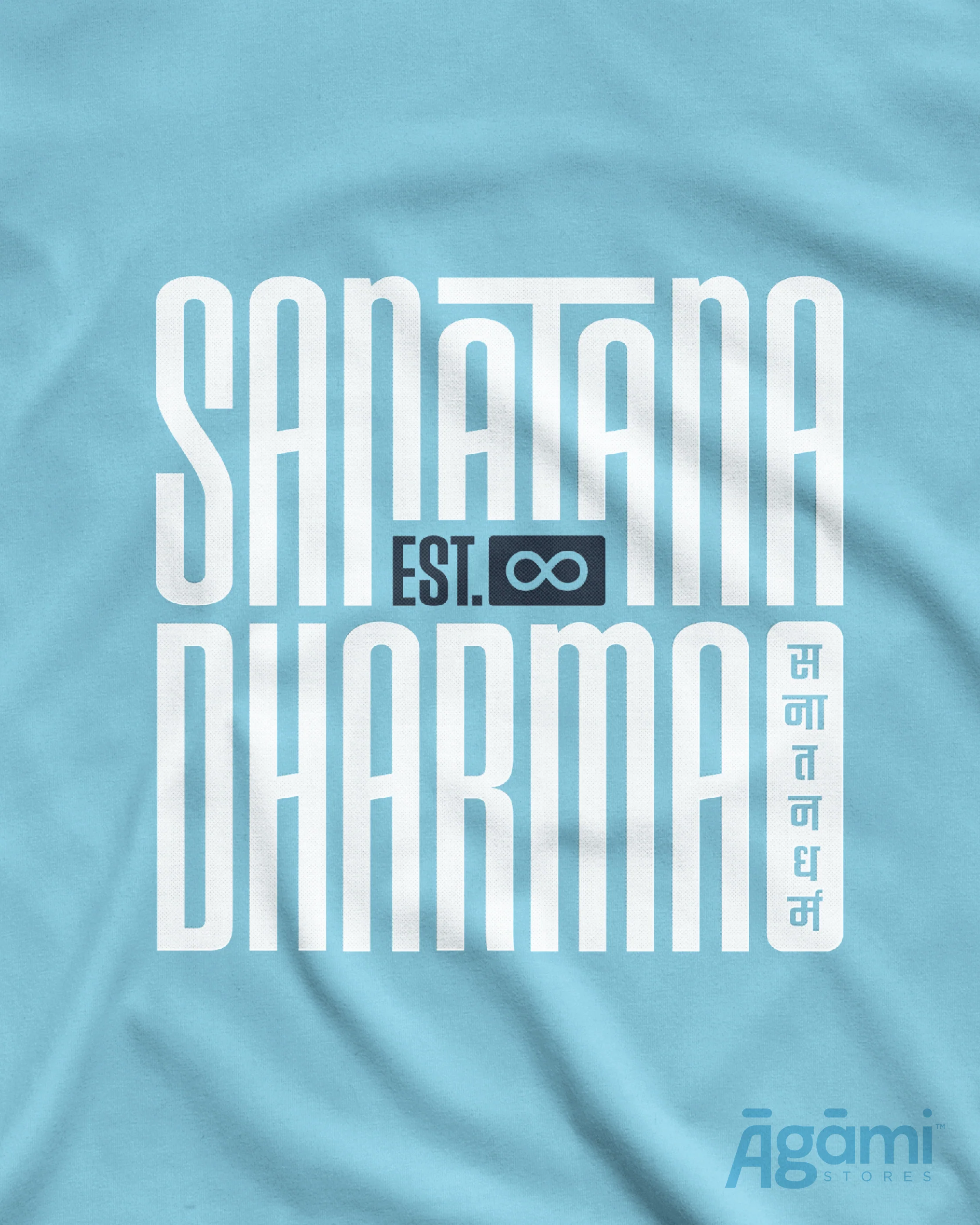 Sanātana Dharma Tshirt - Aqua - Image 3
