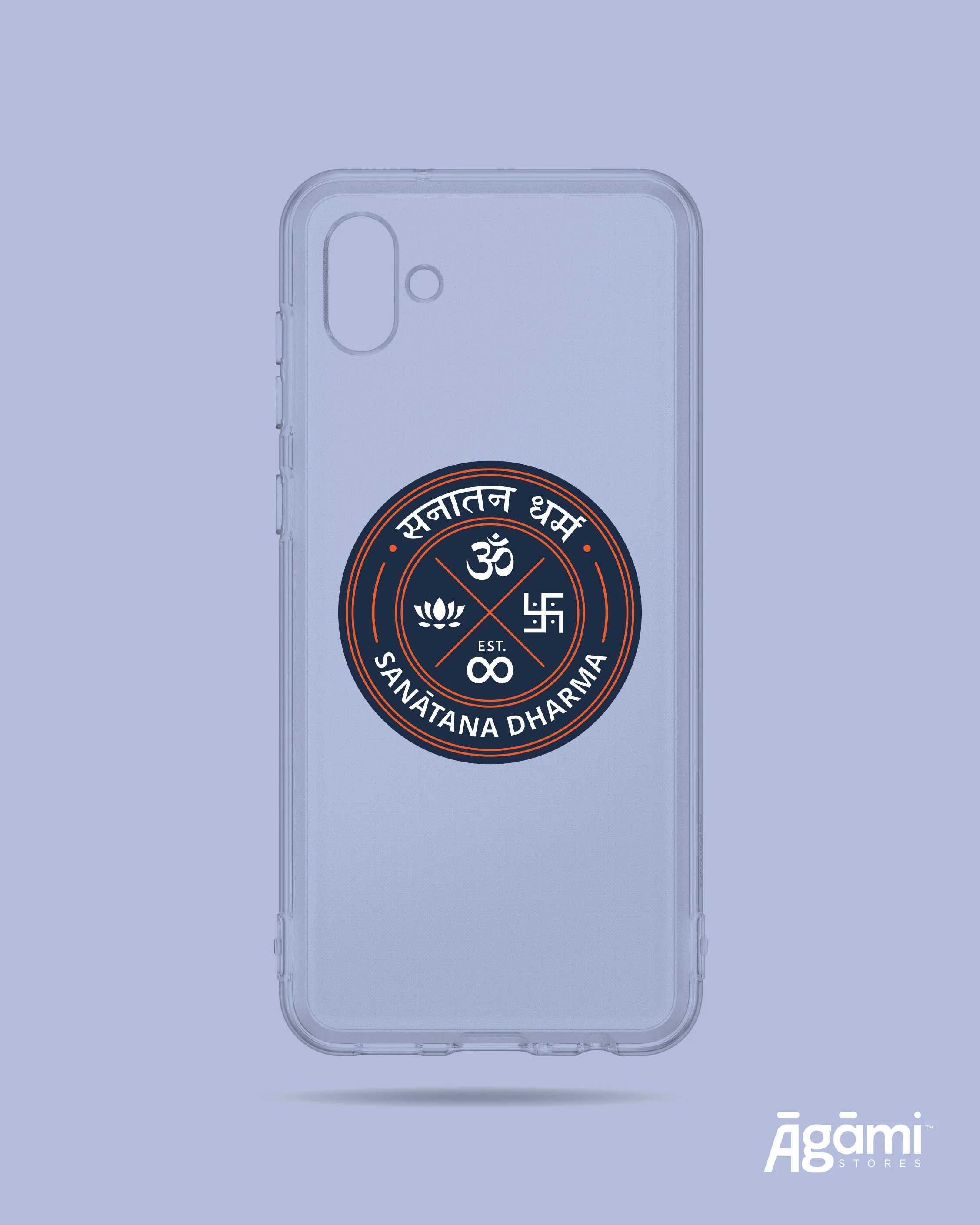 Sanatana Dharma Emblem Badge | Silicone Clear Phone Case