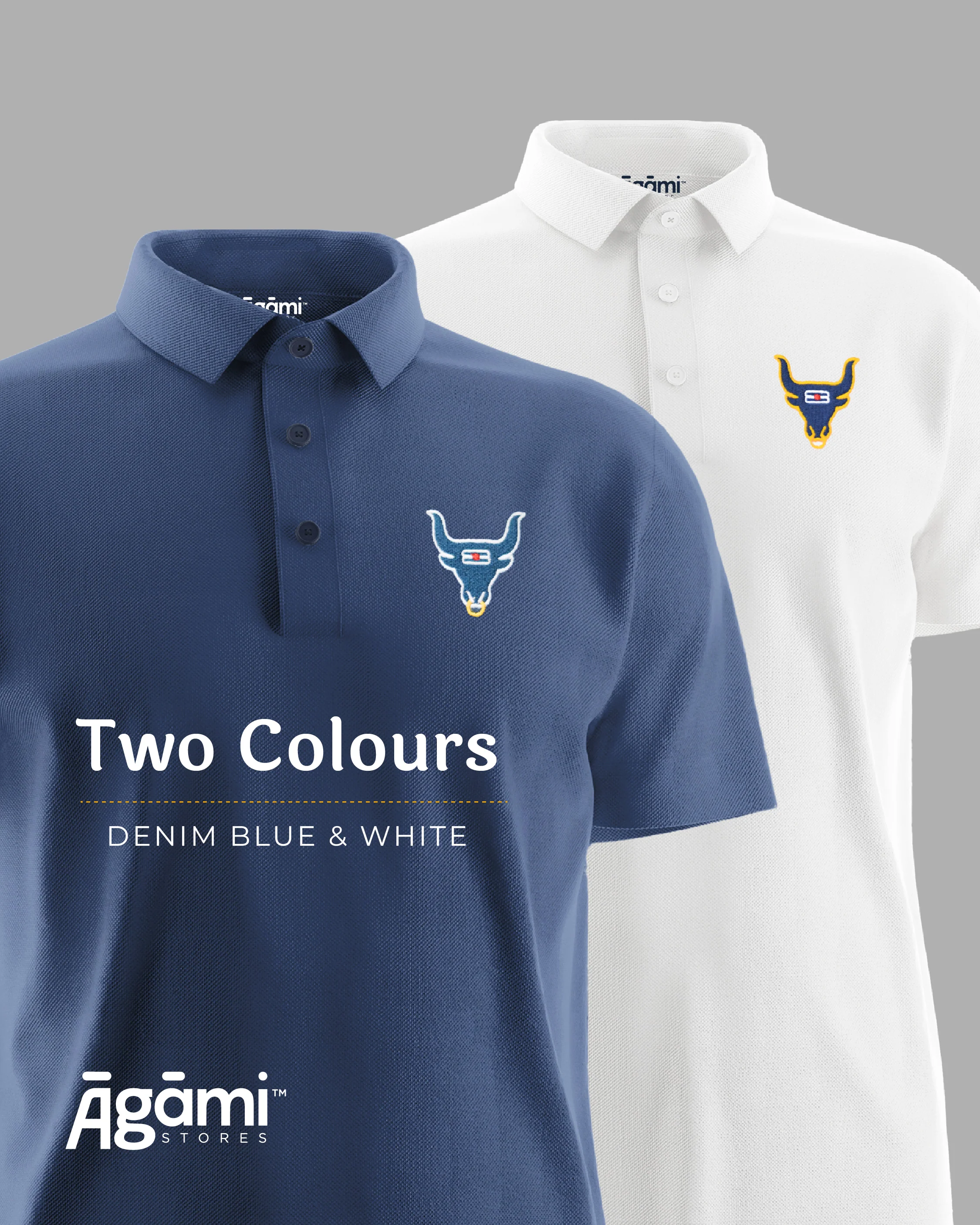 Shiva Nandi Polo Neck Tshirt - White - Image 5