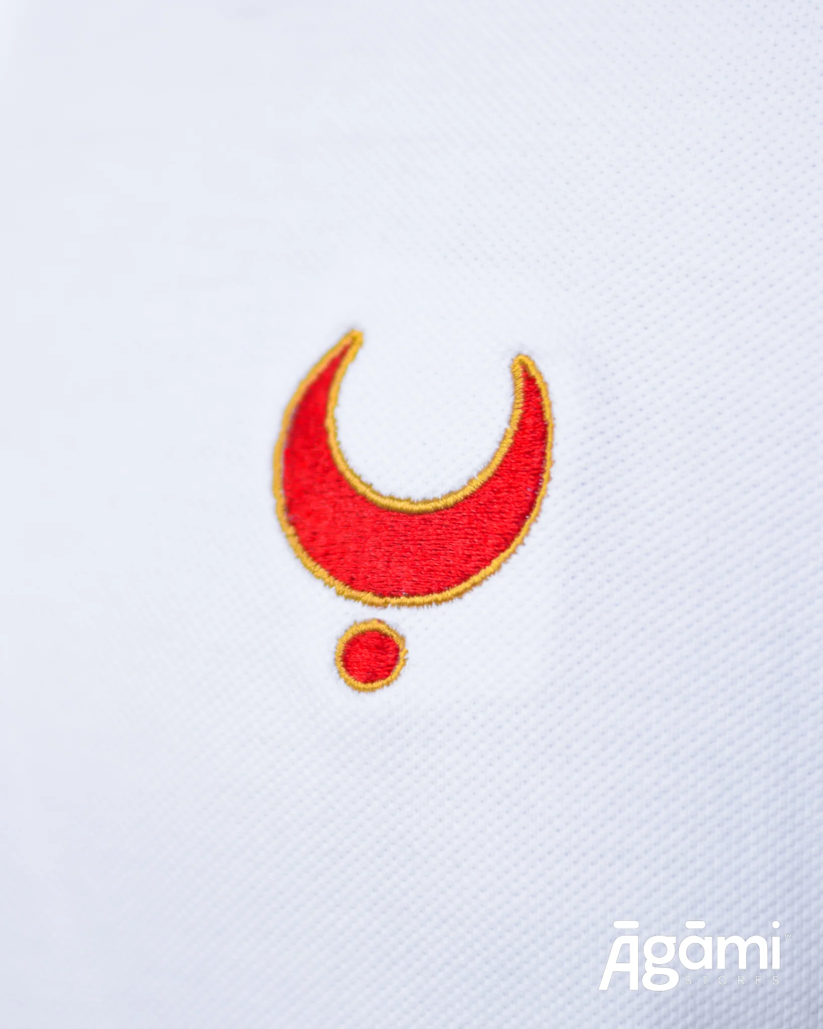 Chhatrapati Shivaji Maharaj Chandrakor Tilak Polo Neck Tshirt | White - Image 6