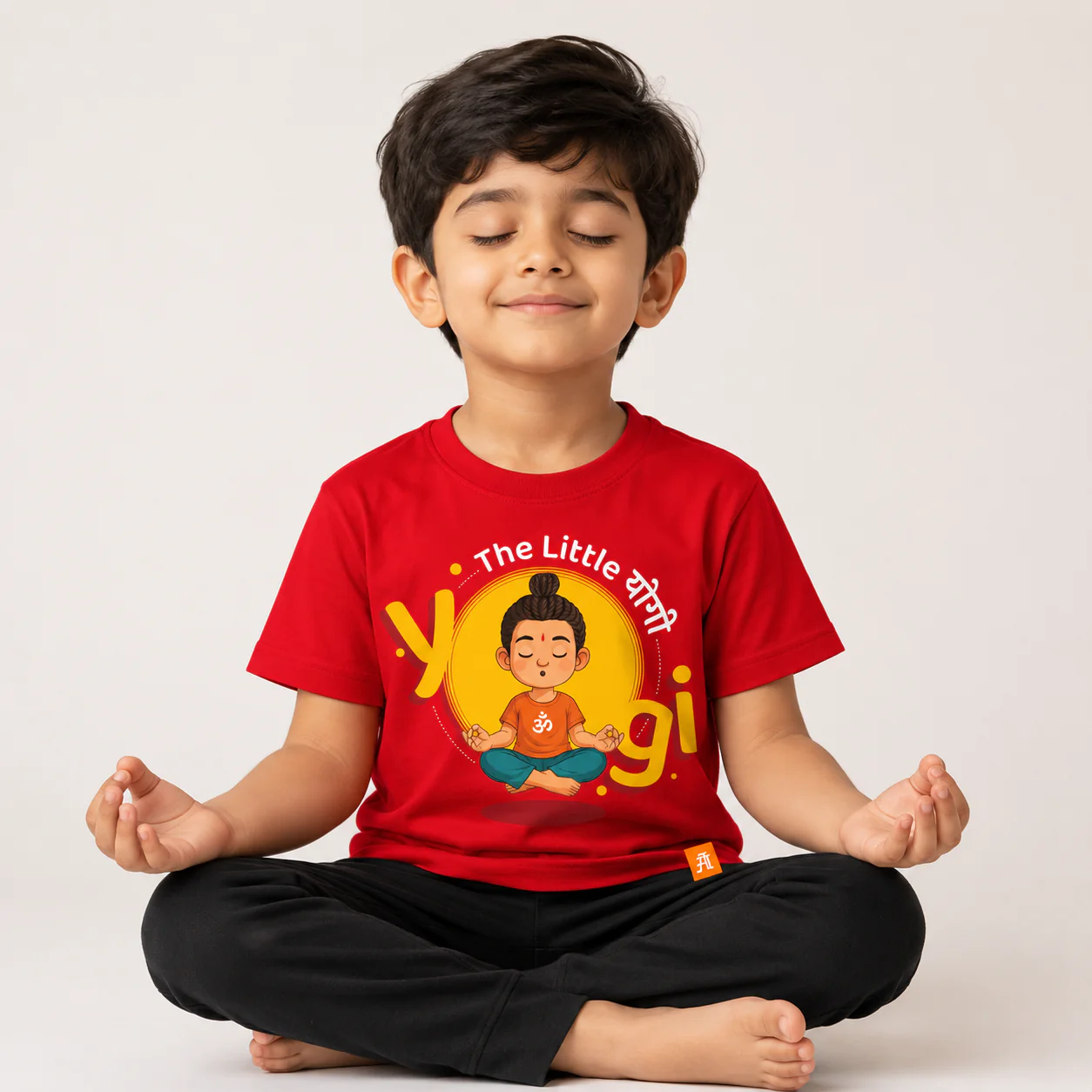 The Little Yogi Kids Tshirt | Red - Image 3