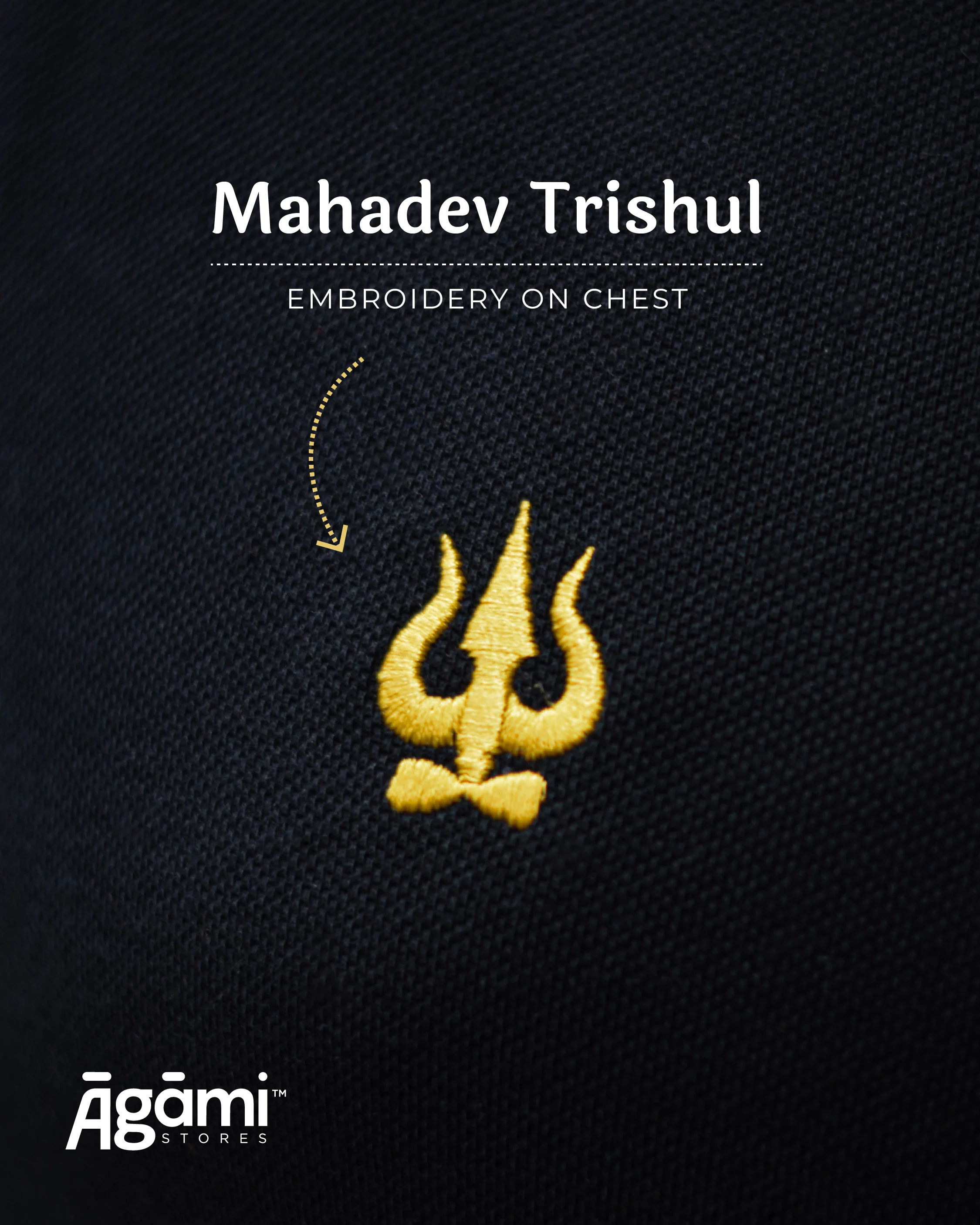 Trishul Polo Neck - Black - Image 2