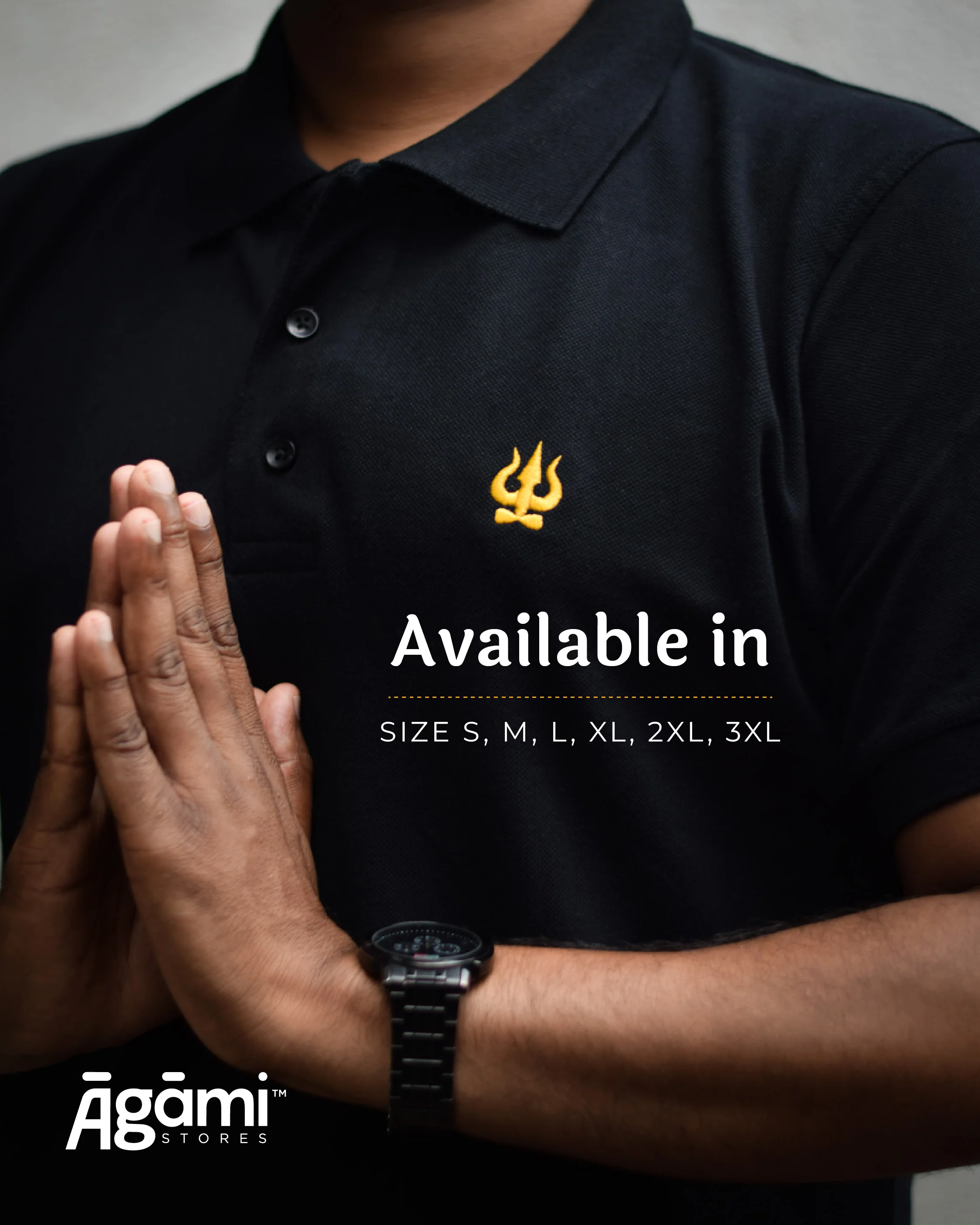 Trishul Polo Neck - Black - Image 4
