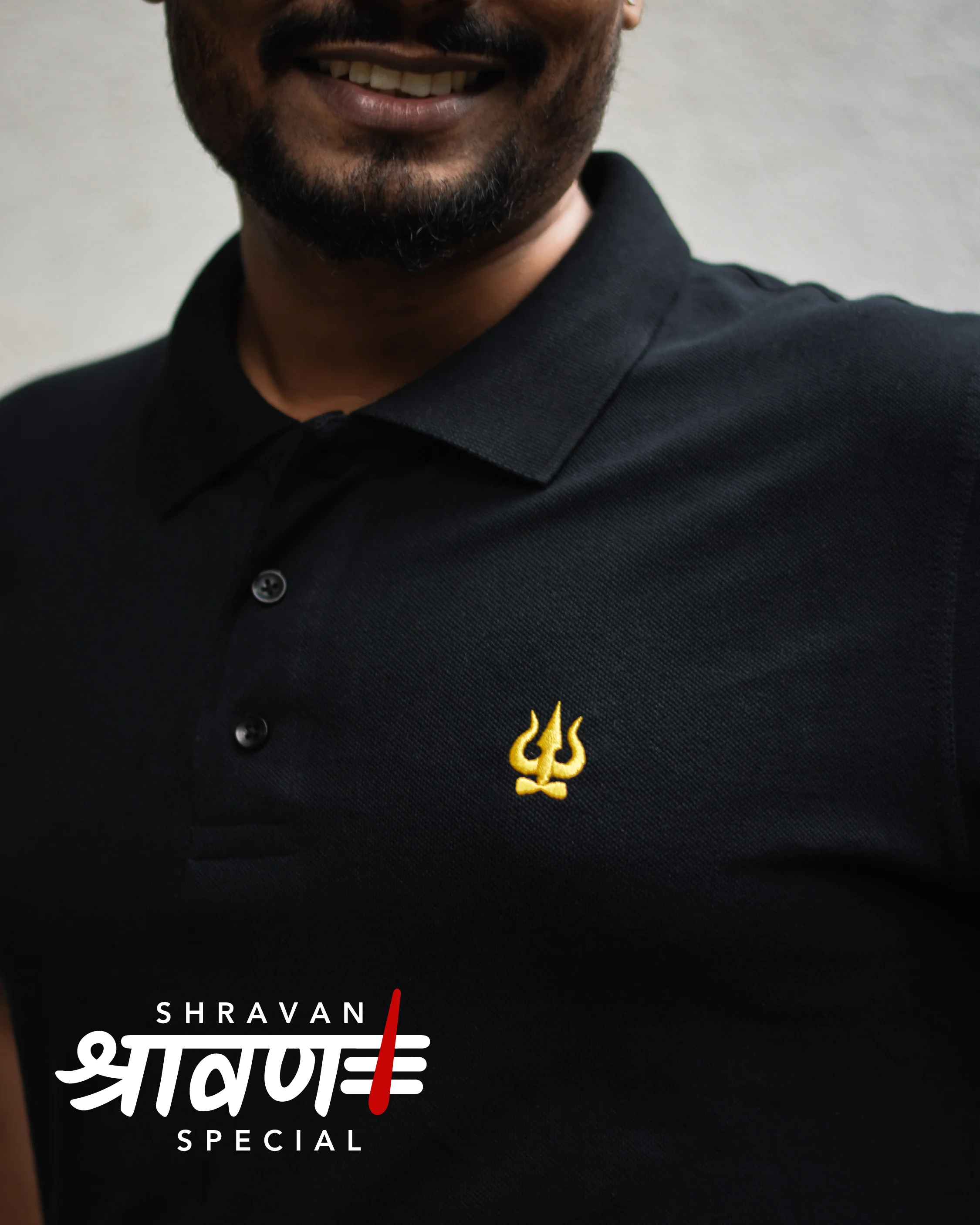 Trishul Polo Neck - Black - Image 5