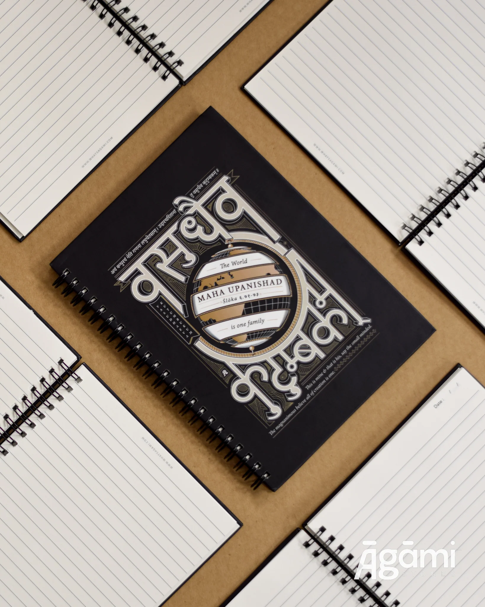 Vasudhaeva Kutumbukum Spiral A5 Notebook