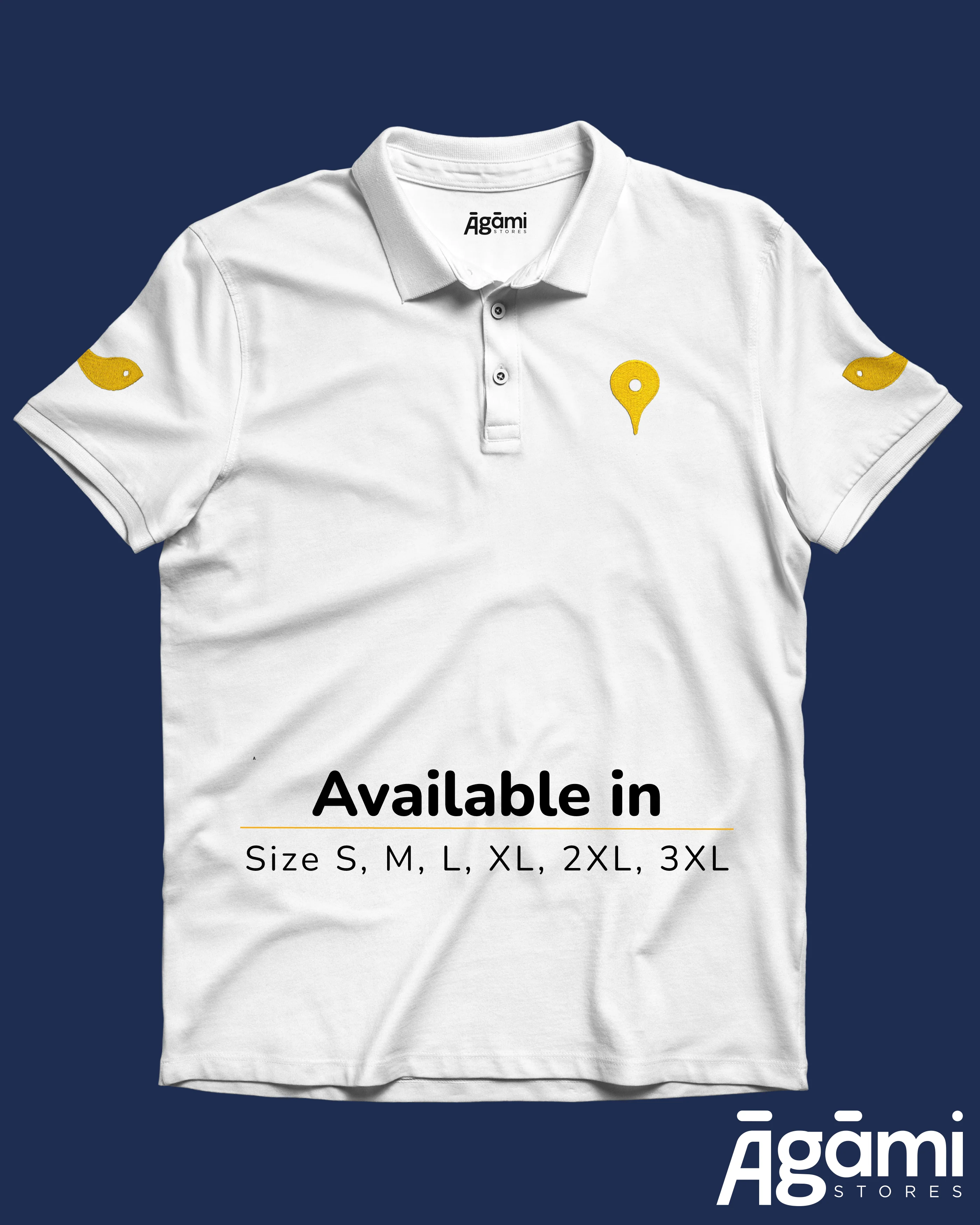 Vitthal Tilak Polo Tshirt - White - Image 5